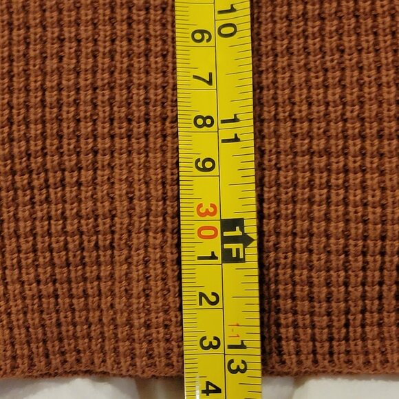 Planet by Lauren G Rust Brown Oversized Cropped Cowl Neck Sweater One Size - Picture 11 of 12